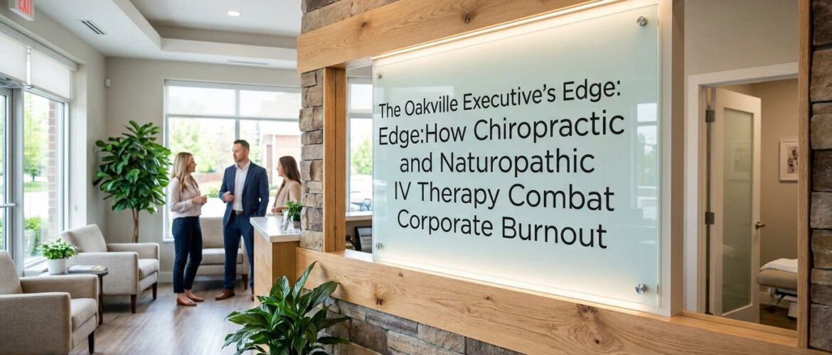 The Oakville Executive's Edge: How Chiropractic and Naturopathic IV Therapy Combat Corporate Burnout